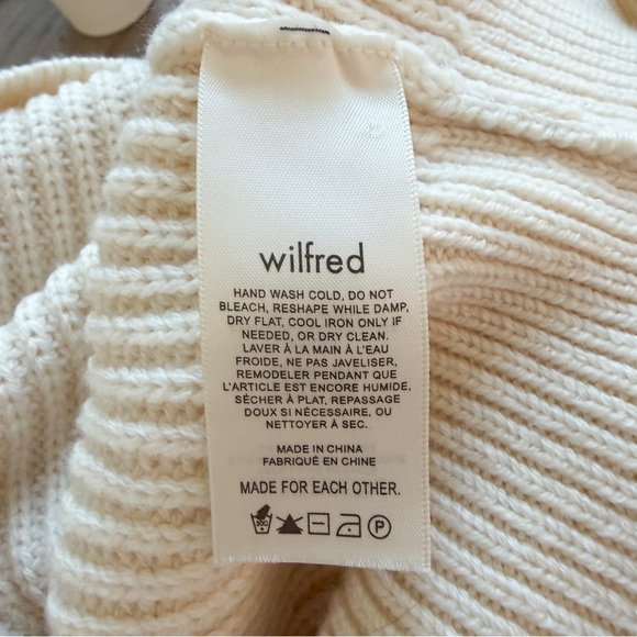 WILFRED • Montpellier Merino Wool Waist Turtleneck in Light Birch - Picture 13 of 14